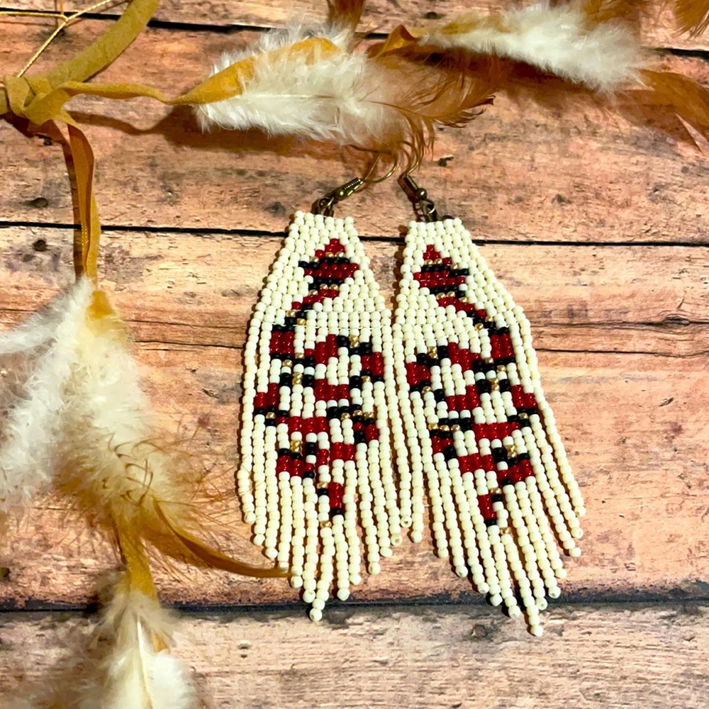 Snake beaded earring